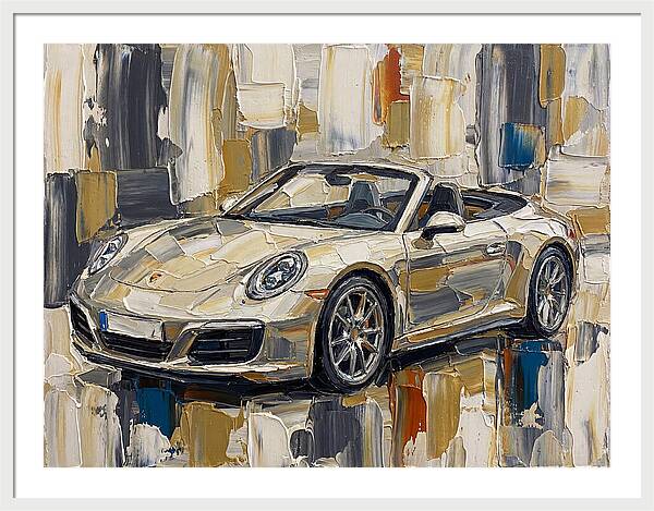 Convertible Car In Abstract Palette