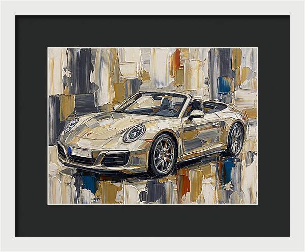 Convertible Car In Abstract Palette