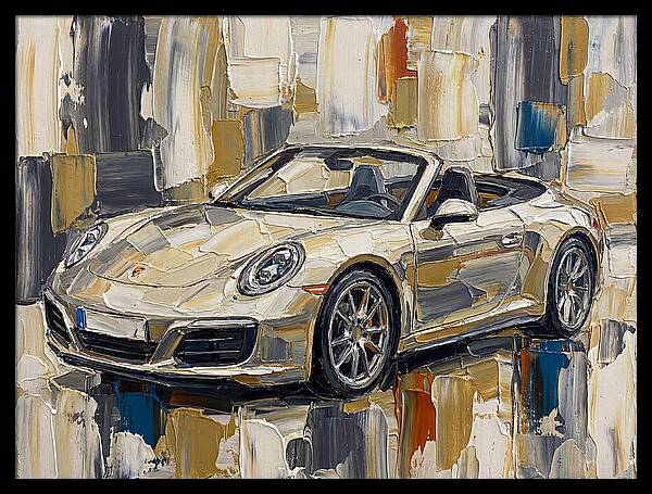 Convertible Car In Abstract Palette
