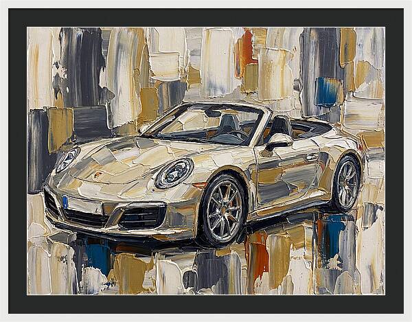 Convertible Car In Abstract Palette