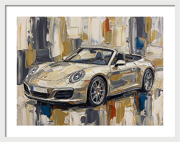 Convertible Car In Abstract Palette