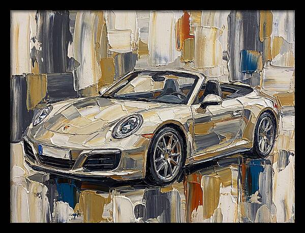 Convertible Car In Abstract Palette
