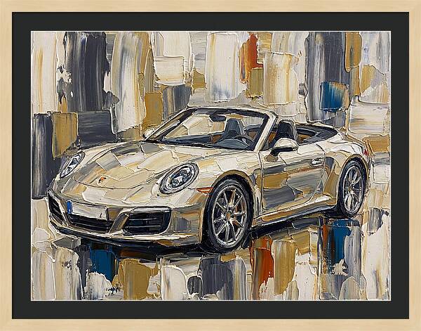 Convertible Car In Abstract Palette