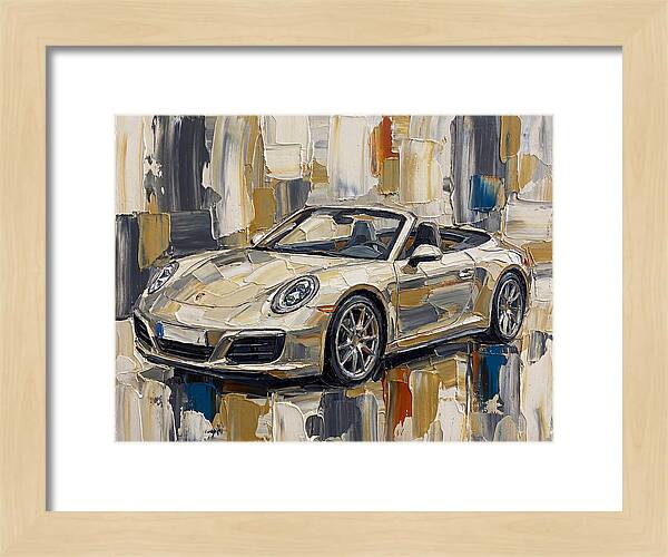 Convertible Car In Abstract Palette