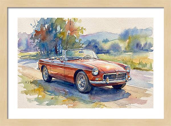 Convertible Car In Nature