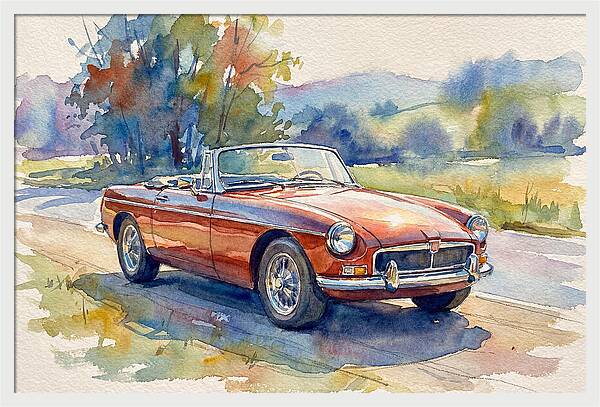 Convertible Car In Nature