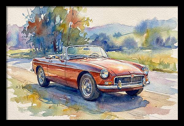 Convertible Car In Nature