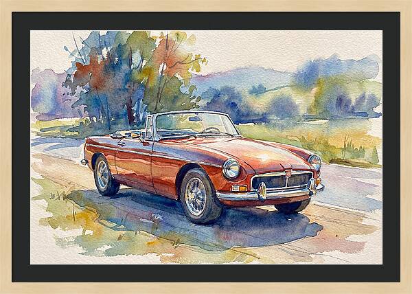 Convertible Car In Nature
