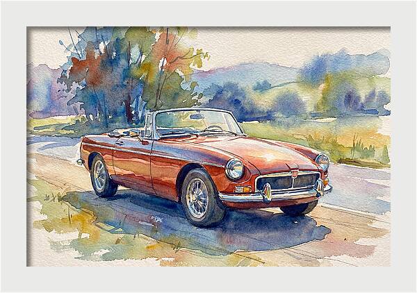 Convertible Car In Nature