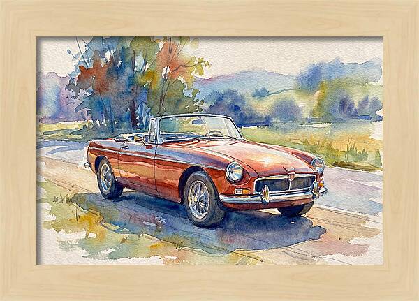 Convertible Car In Nature