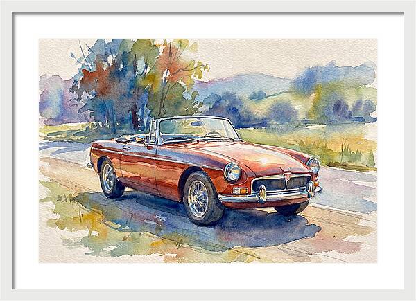 Convertible Car In Nature
