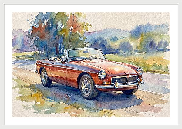 Convertible Car In Nature