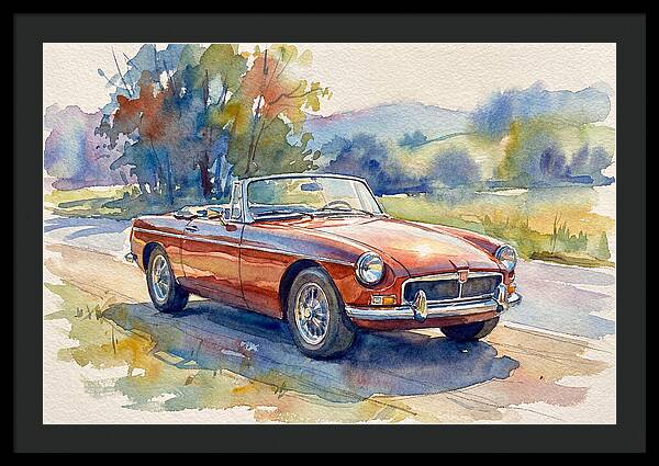 Convertible Car In Nature