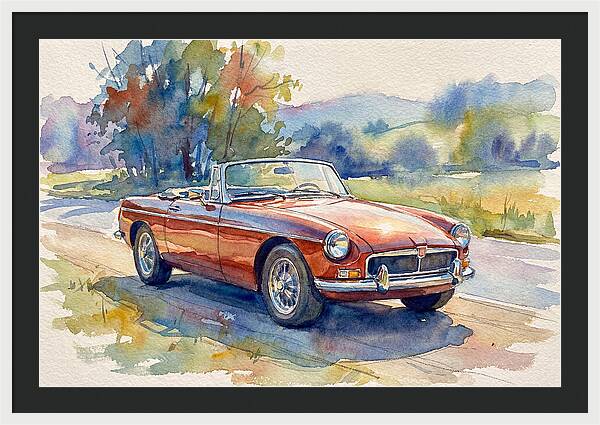 Convertible Car In Nature