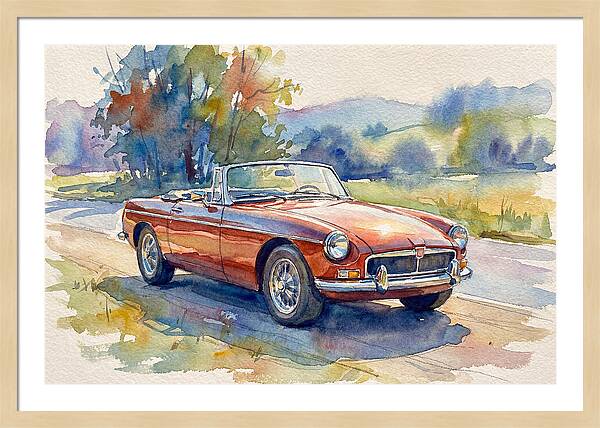 Convertible Car In Nature