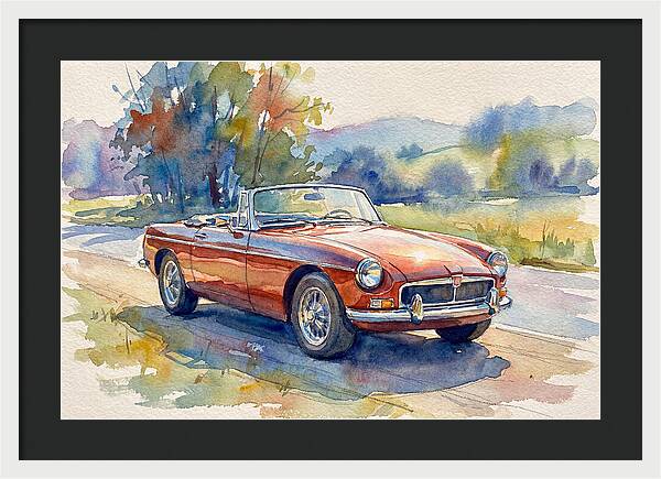 Convertible Car In Nature