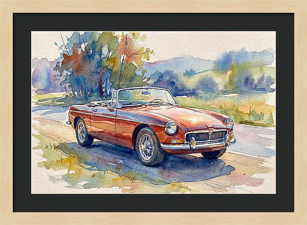 Convertible Car In Nature