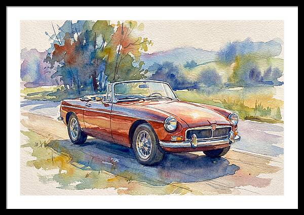 Convertible Car Art