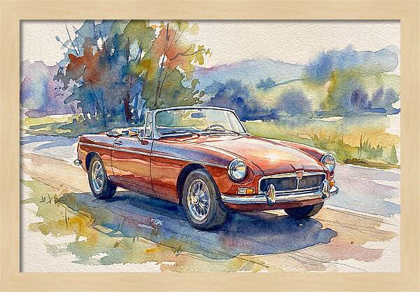 Convertible Car In Nature