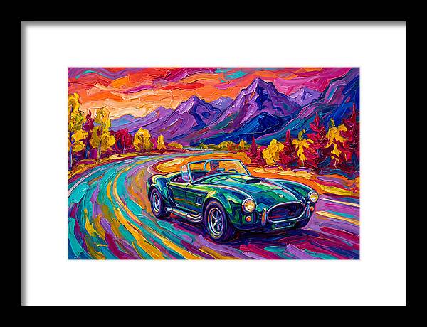 Convertible Car On A Scenic Road