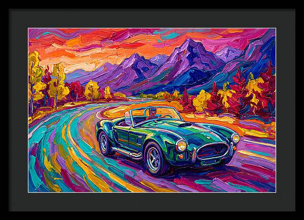Convertible Car On A Scenic Road