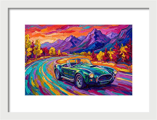 Convertible Car On A Scenic Road