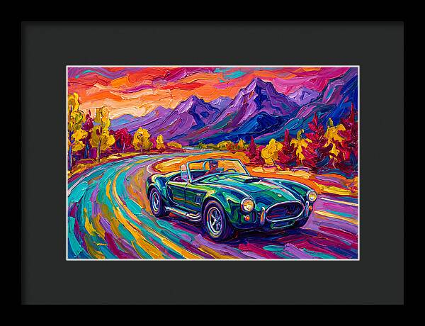 Convertible Car On A Scenic Road