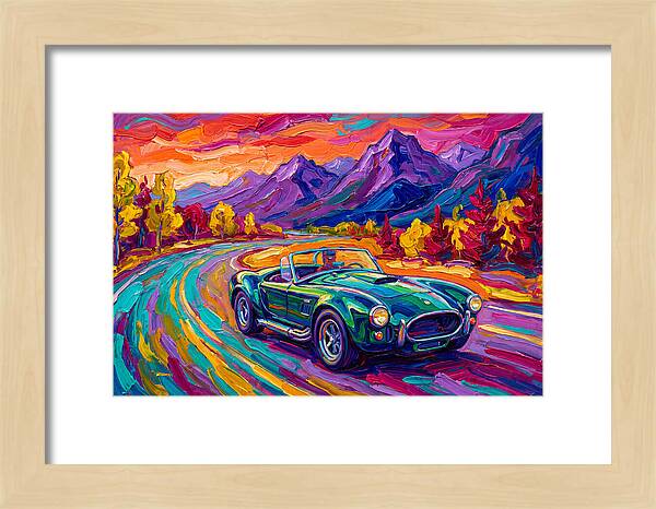 Convertible Car On A Scenic Road