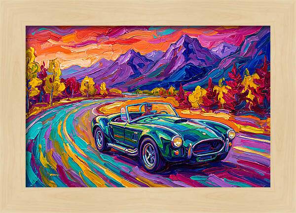 Convertible Car On A Scenic Road