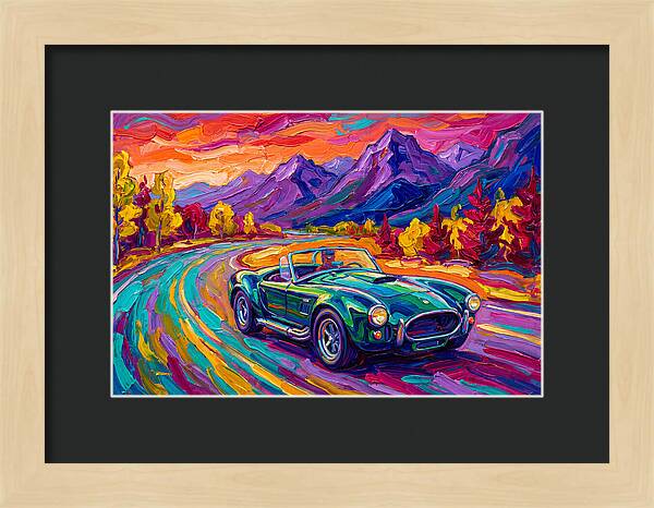 Convertible Car On A Scenic Road