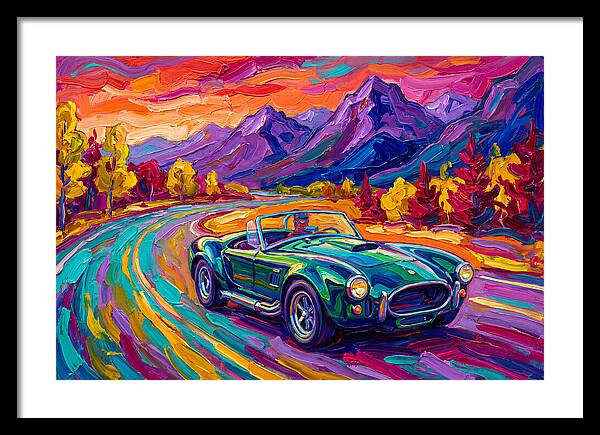 Convertible Car On A Scenic Road