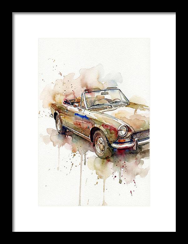Convertible Car Watercolor