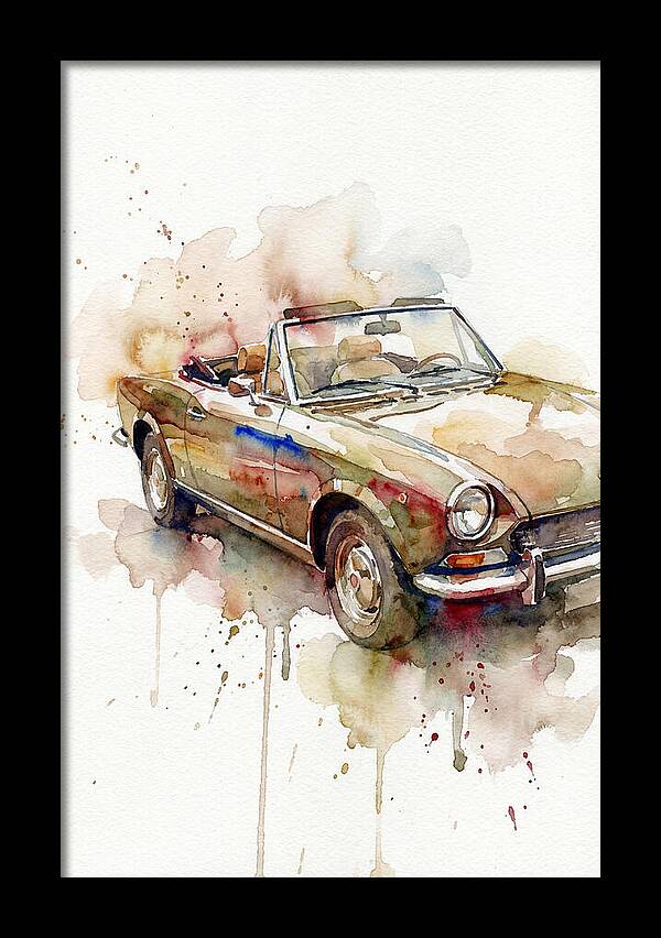 Convertible Car Watercolor