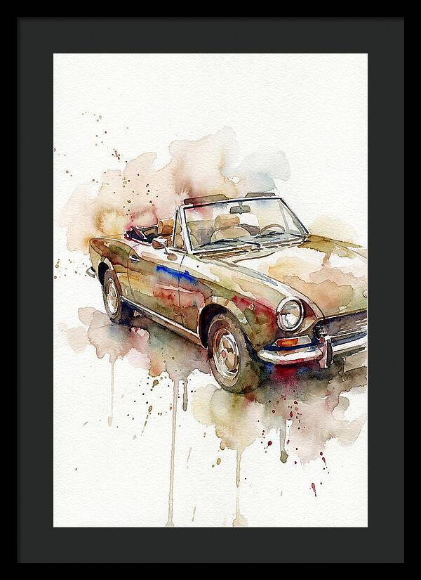 Convertible Car Watercolor