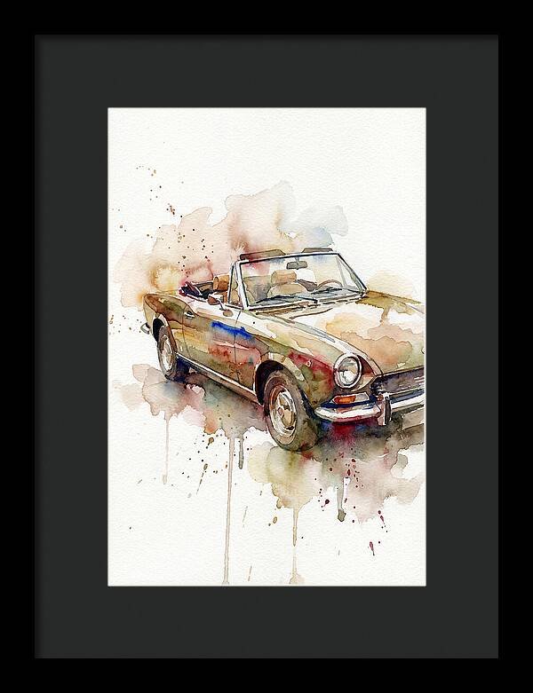 Convertible Car Watercolor