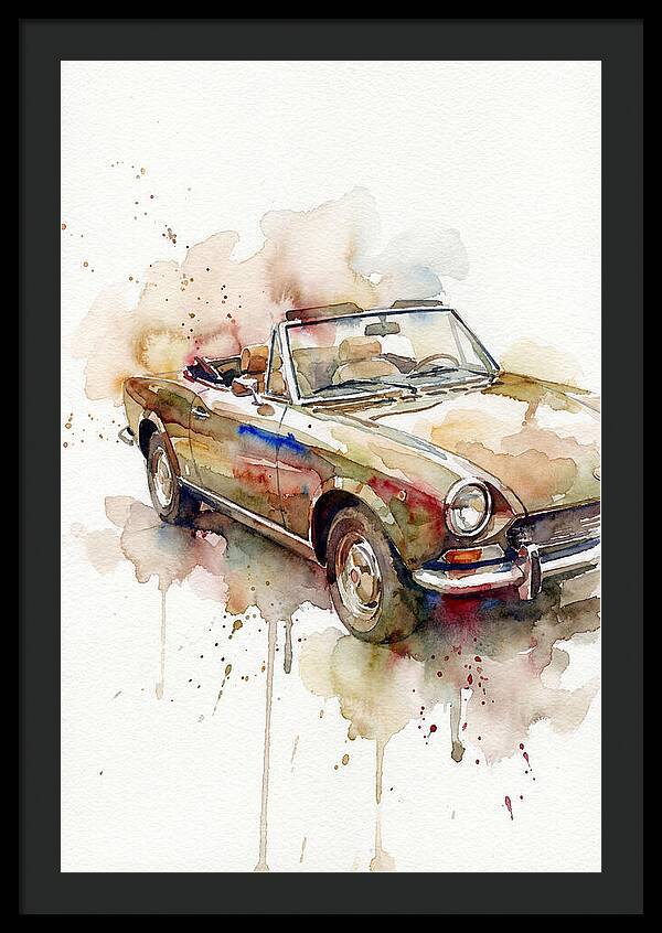 Convertible Car Watercolor
