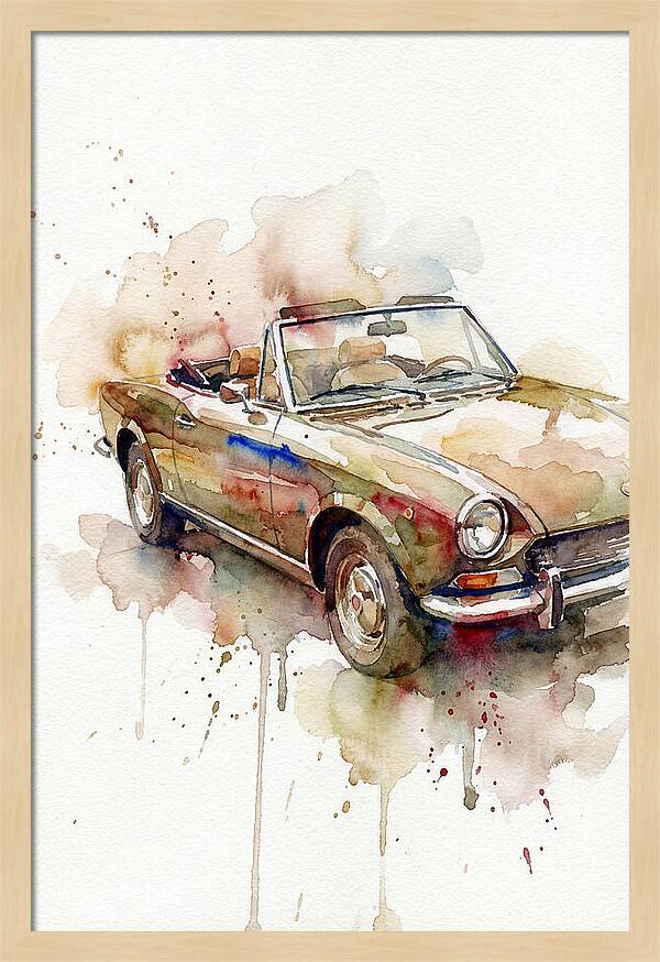 Convertible Car Watercolor