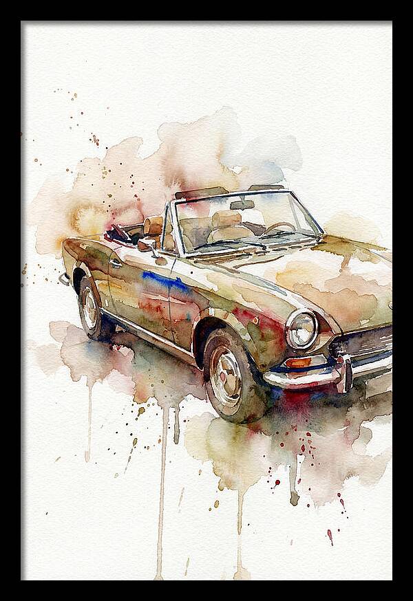 Convertible Car Watercolor