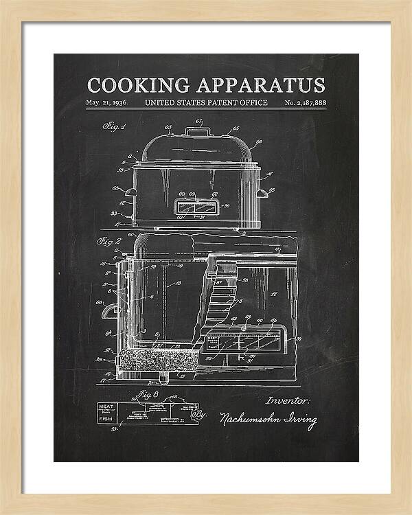 Cooking Apparatus Chalkboard Patent Us2187888a