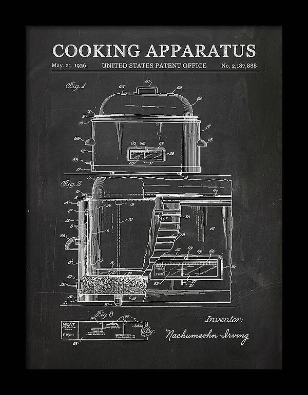 Cooking Apparatus Chalkboard Patent Us2187888a