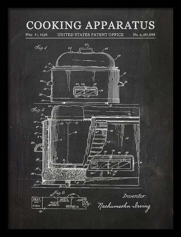 Cooking Apparatus Chalkboard Patent Us2187888a
