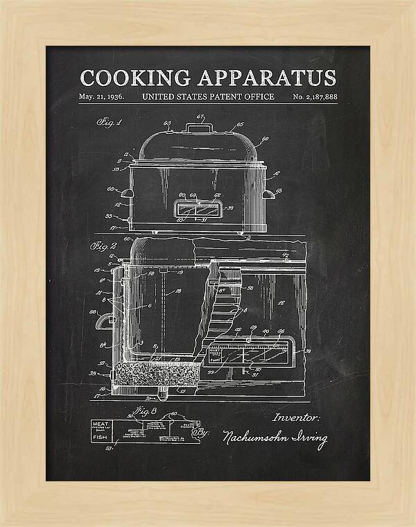 Cooking Apparatus Chalkboard Patent Us2187888a