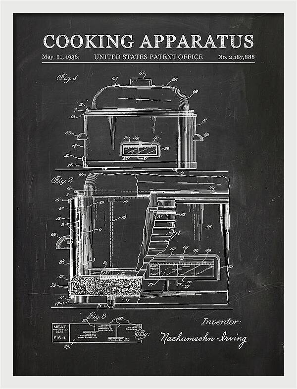Cooking Apparatus Chalkboard Patent Us2187888a