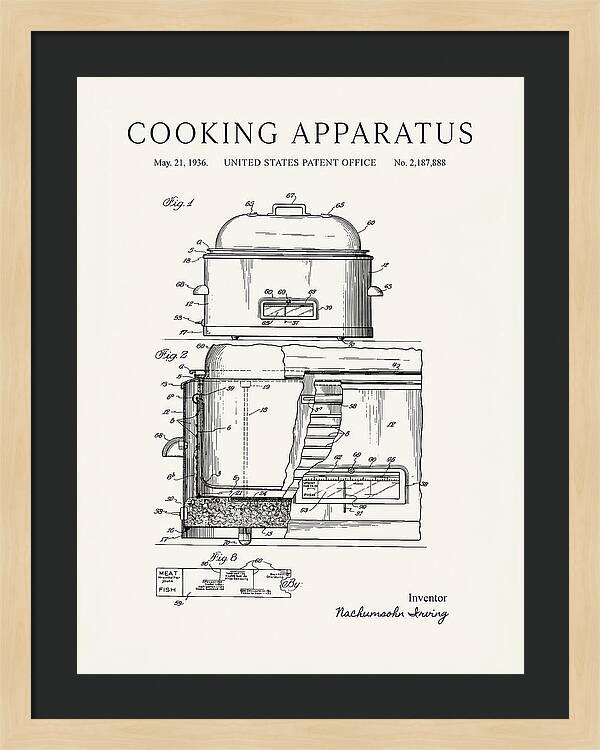 Cooking Apparatus Minimalist Patent Us2187888a