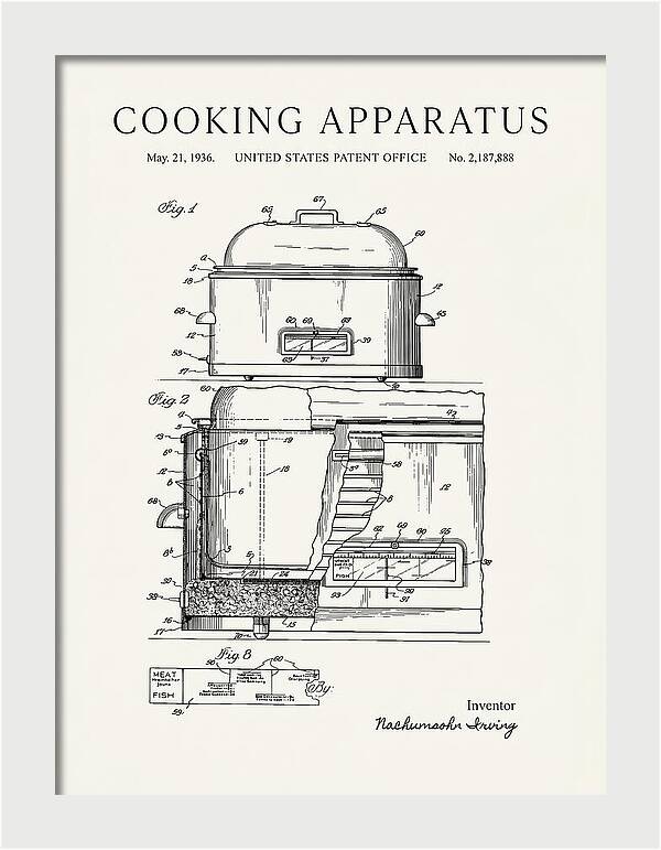 Cooking Apparatus Minimalist Patent Us2187888a