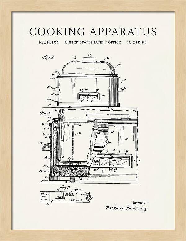 Cooking Apparatus Minimalist Patent Us2187888a