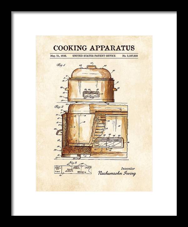 Cooking Apparatus Watercolor Patent Us2187888a