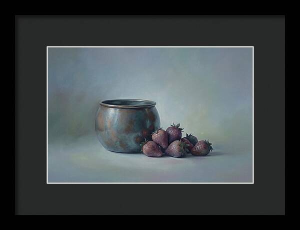 Copper Jam Pot With Fresh Strawberries