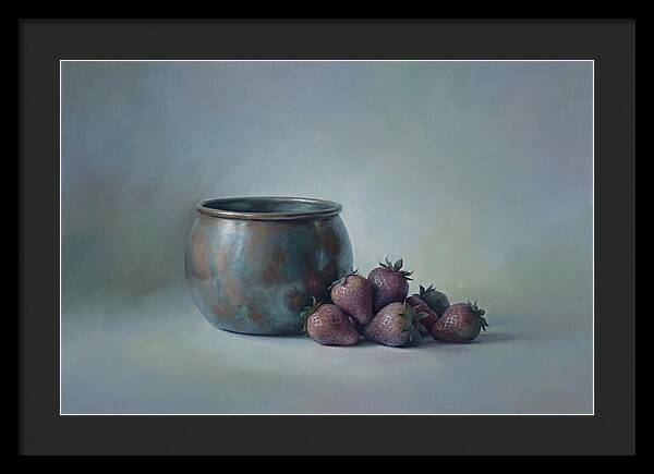 Copper Jam Pot With Fresh Strawberries