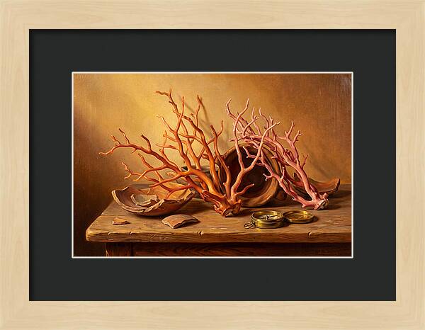 Coral Still Life Composition